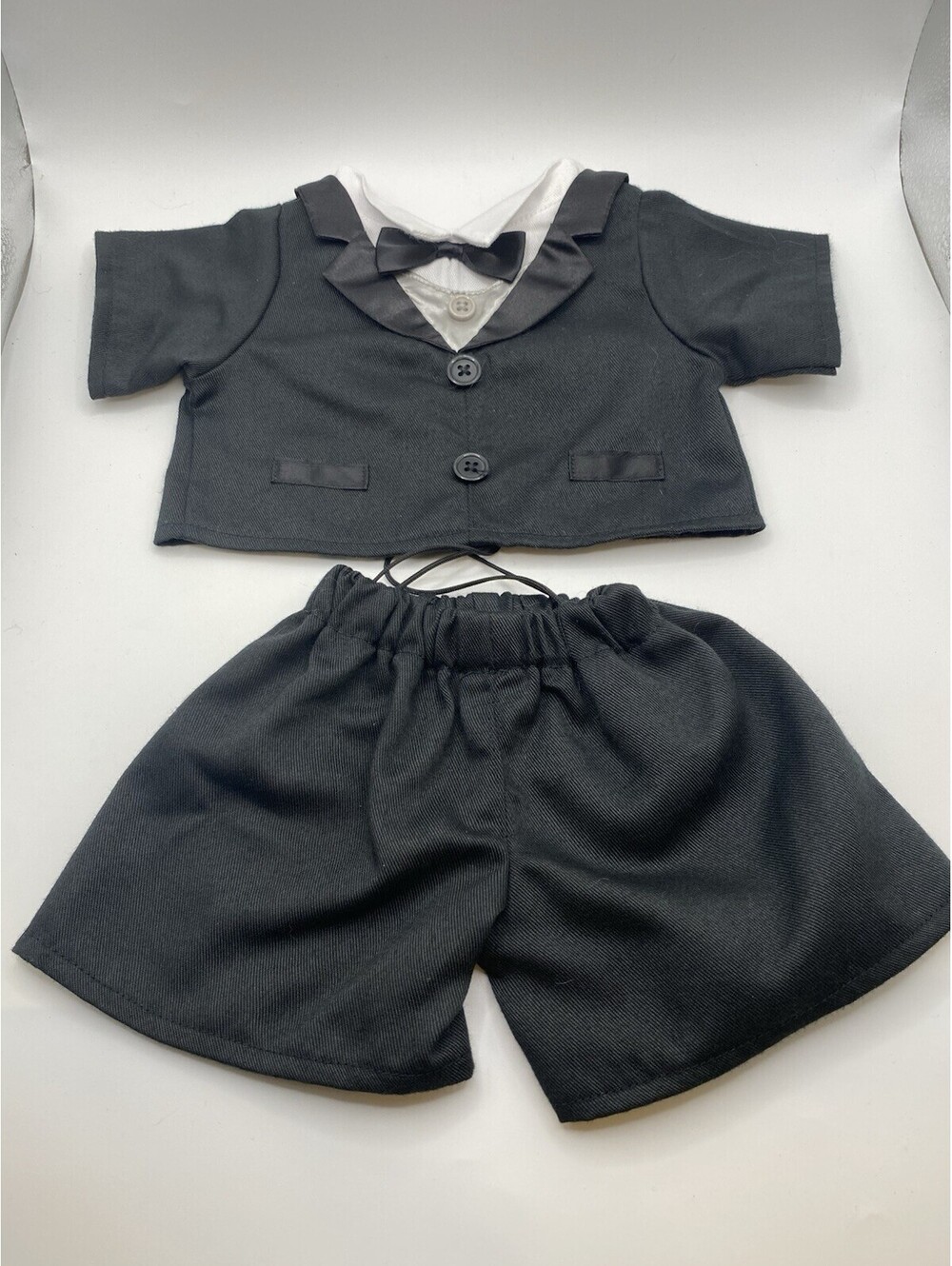 Build a Bear Groom Wedding Tuxedo Suit Outfit Black & White Gray Vest 2020 BABW